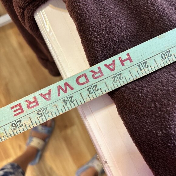 Unisex Brown Terrycloth Robe Pockets Belt Large Charter Club Gold Emblem Vtg - Picture 7 of 12